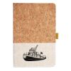Cork And Heathered Fabric Hardcover Journal 5.5" X 8.25" Thumbnail