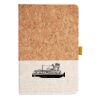 Cork And Heathered Fabric Hardcover Journal 5.5" X 8.25" Thumbnail