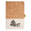 Cork And Heathered Fabric Hardcover Journal 5.5" X 8.25" Thumbnail