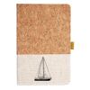 Cork And Heathered Fabric Hardcover Journal 5.5" X 8.25" Thumbnail