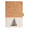 Cork And Heathered Fabric Hardcover Journal 5.5" X 8.25" Thumbnail