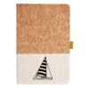 Cork And Heathered Fabric Hardcover Journal 5.5" X 8.25" Thumbnail