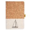 Cork And Heathered Fabric Hardcover Journal 5.5" X 8.25" Thumbnail