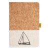 Cork And Heathered Fabric Hardcover Journal 5.5" X 8.25" Thumbnail