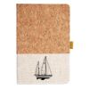 Cork And Heathered Fabric Hardcover Journal 5.5" X 8.25" Thumbnail