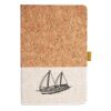 Cork And Heathered Fabric Hardcover Journal 5.5" X 8.25" Thumbnail