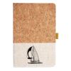 Cork And Heathered Fabric Hardcover Journal 5.5" X 8.25" Thumbnail