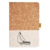 Cork And Heathered Fabric Hardcover Journal 5.5" X 8.25" Thumbnail