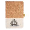 Cork And Heathered Fabric Hardcover Journal 5.5" X 8.25" Thumbnail