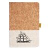 Cork And Heathered Fabric Hardcover Journal 5.5" X 8.25" Thumbnail