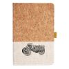 Cork And Heathered Fabric Hardcover Journal 5.5" X 8.25" Thumbnail