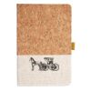 Cork And Heathered Fabric Hardcover Journal 5.5" X 8.25" Thumbnail