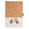 Cork And Heathered Fabric Hardcover Journal 5.5" X 8.25" Thumbnail