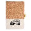Cork And Heathered Fabric Hardcover Journal 5.5" X 8.25" Thumbnail