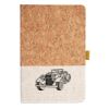 Cork And Heathered Fabric Hardcover Journal 5.5" X 8.25" Thumbnail