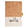 Cork And Heathered Fabric Hardcover Journal 5.5" X 8.25" Thumbnail