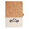 Cork And Heathered Fabric Hardcover Journal 5.5" X 8.25" Thumbnail