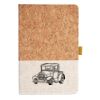 Cork And Heathered Fabric Hardcover Journal 5.5" X 8.25" Thumbnail