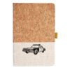 Cork And Heathered Fabric Hardcover Journal 5.5" X 8.25" Thumbnail