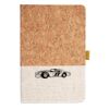 Cork And Heathered Fabric Hardcover Journal 5.5" X 8.25" Thumbnail