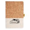 Cork And Heathered Fabric Hardcover Journal 5.5" X 8.25" Thumbnail