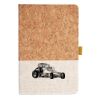 Cork And Heathered Fabric Hardcover Journal 5.5" X 8.25" Thumbnail