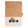 Cork And Heathered Fabric Hardcover Journal 5.5" X 8.25" Thumbnail