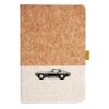 Cork And Heathered Fabric Hardcover Journal 5.5" X 8.25" Thumbnail