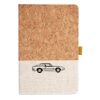 Cork And Heathered Fabric Hardcover Journal 5.5" X 8.25" Thumbnail