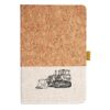 Cork And Heathered Fabric Hardcover Journal 5.5" X 8.25" Thumbnail