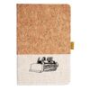 Cork And Heathered Fabric Hardcover Journal 5.5" X 8.25" Thumbnail