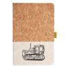 Cork And Heathered Fabric Hardcover Journal 5.5" X 8.25" Thumbnail