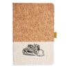 Cork And Heathered Fabric Hardcover Journal 5.5" X 8.25" Thumbnail