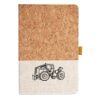 Cork And Heathered Fabric Hardcover Journal 5.5" X 8.25" Thumbnail