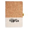 Cork And Heathered Fabric Hardcover Journal 5.5" X 8.25" Thumbnail