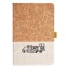 Cork And Heathered Fabric Hardcover Journal 5.5" X 8.25" Thumbnail
