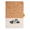Cork And Heathered Fabric Hardcover Journal 5.5" X 8.25" Thumbnail
