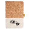 Cork And Heathered Fabric Hardcover Journal 5.5" X 8.25" Thumbnail