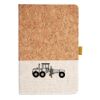 Cork And Heathered Fabric Hardcover Journal 5.5" X 8.25" Thumbnail