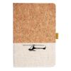 Cork And Heathered Fabric Hardcover Journal 5.5" X 8.25" Thumbnail