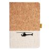 Cork And Heathered Fabric Hardcover Journal 5.5" X 8.25" Thumbnail
