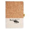 Cork And Heathered Fabric Hardcover Journal 5.5" X 8.25" Thumbnail