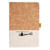 Cork And Heathered Fabric Hardcover Journal 5.5" X 8.25" Thumbnail