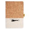 Cork And Heathered Fabric Hardcover Journal 5.5" X 8.25" Thumbnail