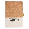 Cork And Heathered Fabric Hardcover Journal 5.5" X 8.25" Thumbnail