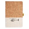 Cork And Heathered Fabric Hardcover Journal 5.5" X 8.25" Thumbnail