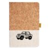 Cork And Heathered Fabric Hardcover Journal 5.5" X 8.25" Thumbnail