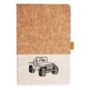Cork And Heathered Fabric Hardcover Journal 5.5" X 8.25" Thumbnail