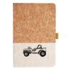 Cork And Heathered Fabric Hardcover Journal 5.5" X 8.25" Thumbnail