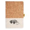 Cork And Heathered Fabric Hardcover Journal 5.5" X 8.25" Thumbnail